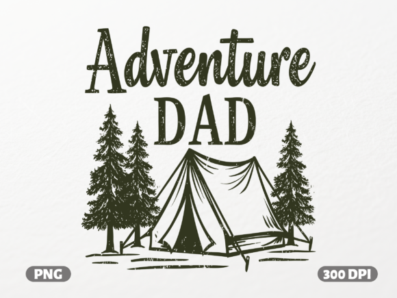 Adventure Dad Camping Tent PNG: Rugged Design for Outdoor Brands