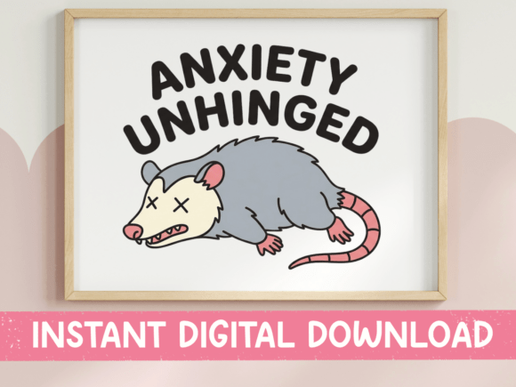 Anxiety Unhinged Possum SVG: The Ultimate Design Asset for Dark Humor