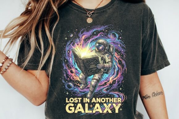 Astronaut Cosmic Librarian Reading Book: A Design Asset for Explorers