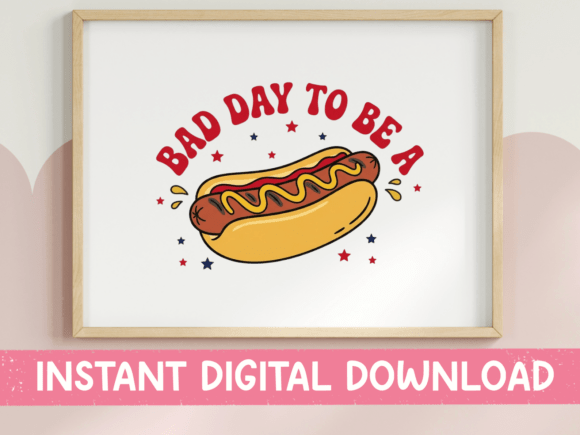 Bad Day to Be a Hot Dog Print: A Bold Dose of Summer Humor