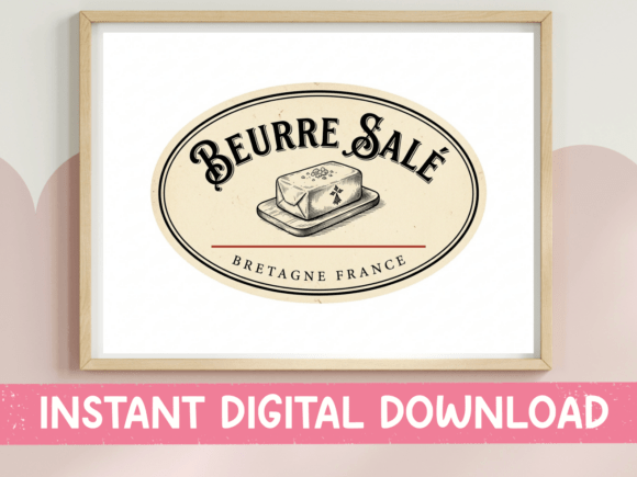 Beurre Sale French Butter Vintage Print: A Design Asset