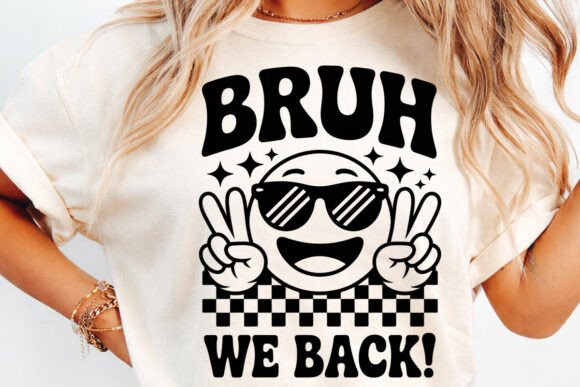 Bruh We Back Retro Smiley PNG: A Bold Graphic for Modern Creators