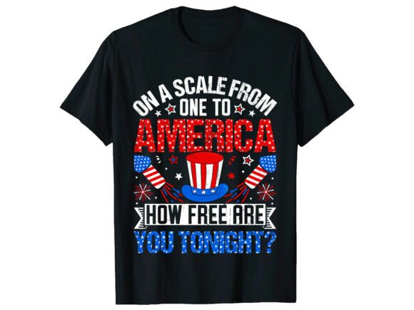 Celebrate Independence Day: The Free America 4th of July T-Shirt Design