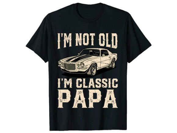 Classic Papa Car Father's Day T-Shirt: A Design Asset for Every Creator