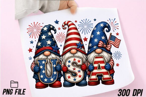 Festive Gnomes: Your 4th of July Gnomes PNG Collection