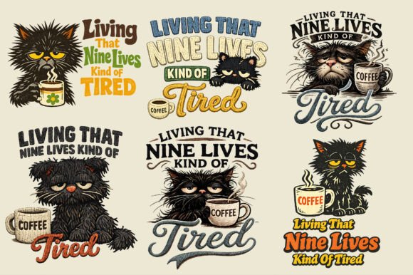 Funny Tired Black Cat Sarcastic PNG: The Ultimate Relatable Design Asset