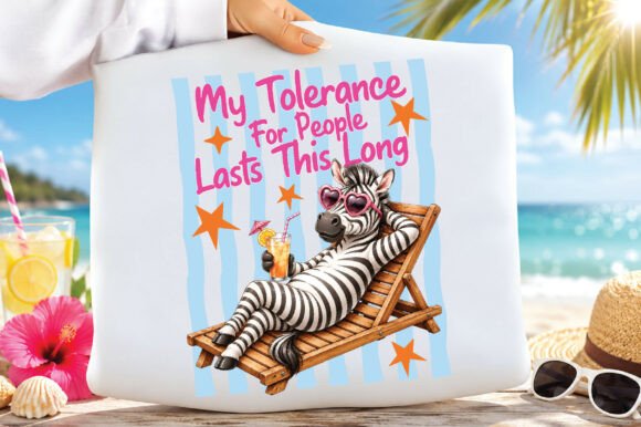 Funny Zebra Summer Sarcastic Animal PNG: Your Design's New Best Friend