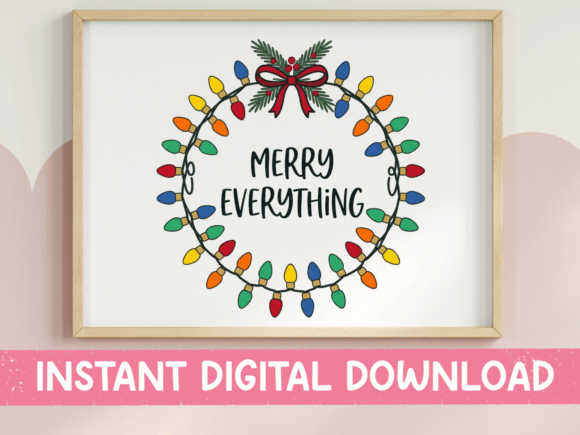 Merry Everything Lights SVG: A Festive Design for All Occasions