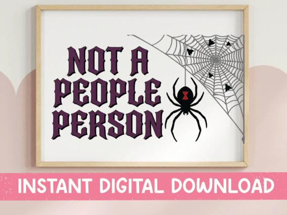Not a People Person Spider SVG: Bold Design for Introverts