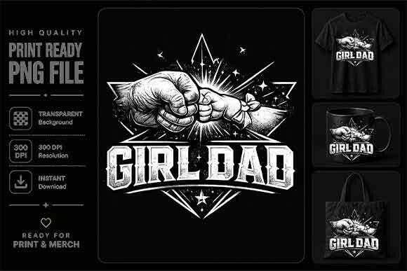 Proud Girl Dad Shirt PNG: A Designer's Take on Emotional Design Assets