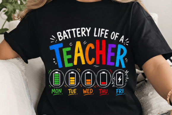 Teacher Battery Life PNG: Perfect Funny Teacher Shirt Design
