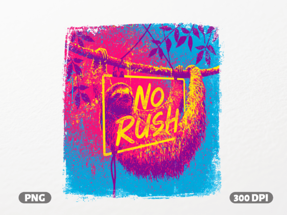 Vibrant Neon Sloth 